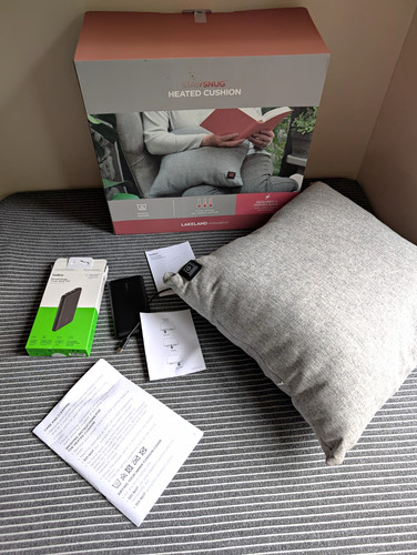 Staysnug heated cushion grey - cushion,