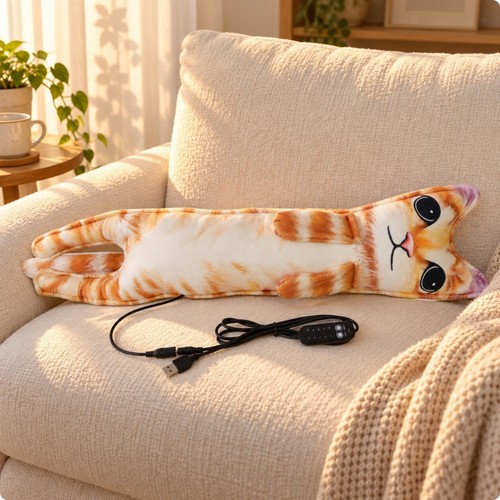 Cat shaped heated soft - cat-shaped,