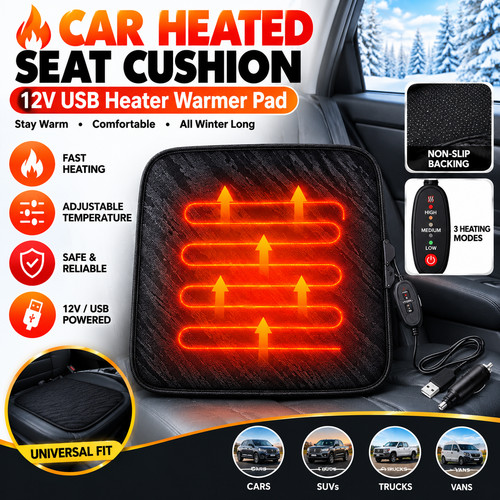 Heated seat pad - heated,