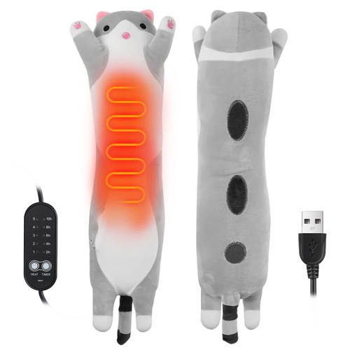 Usb heated plush cat pillow - usb,